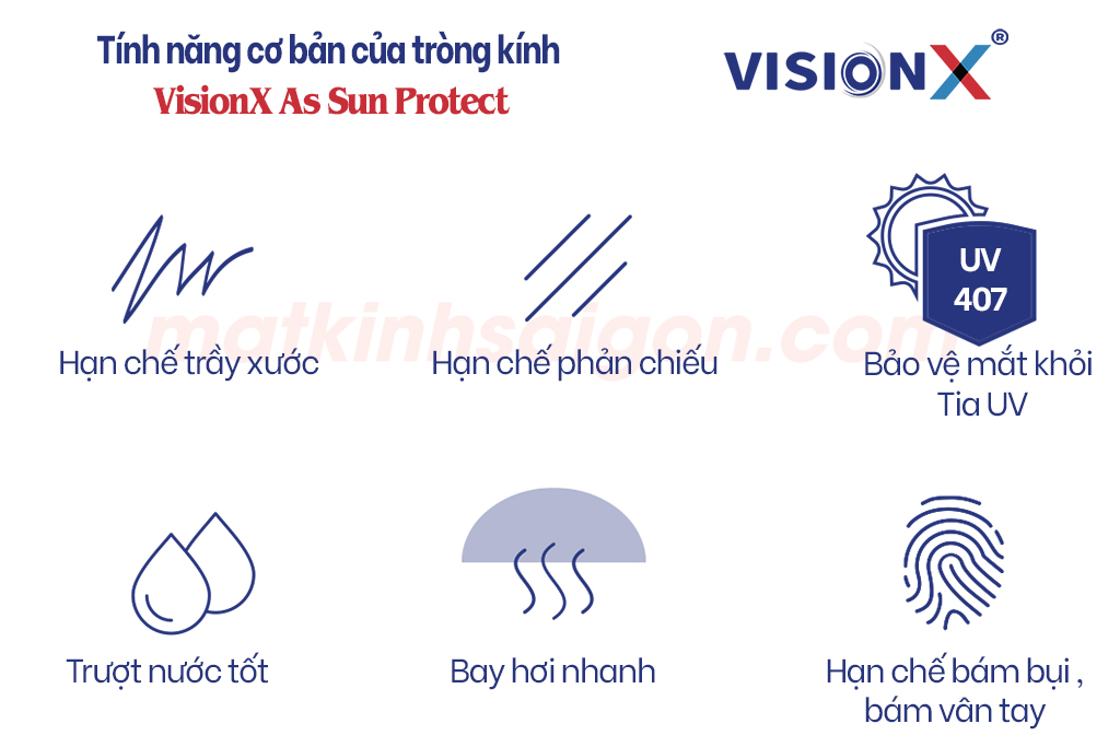 TRÒNG KÍNH 1.60 ĐỔI MÀU VISION X AS SUN PROTECT - Hình 4